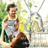 Mother Daughter "I Love You Forever" Necklace - Sterling Silver