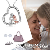 Sterling Silver I Love You Grandma Necklace