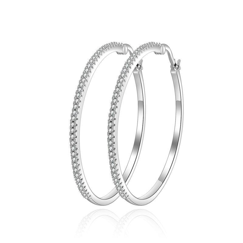 40mm Hoop Earrings - Sterling Silver