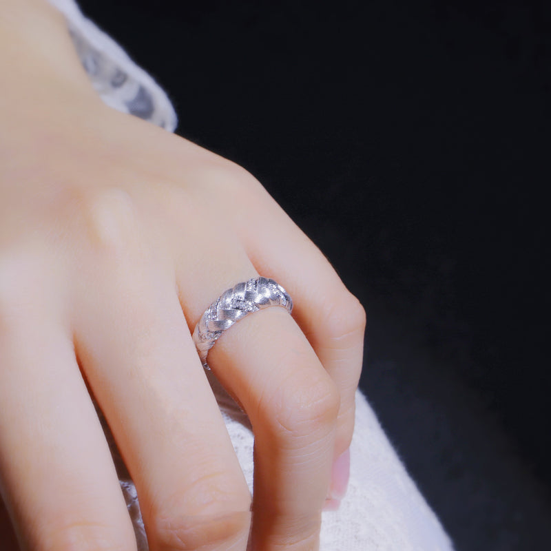 Fashionable Simple Diamond Brushed Ring