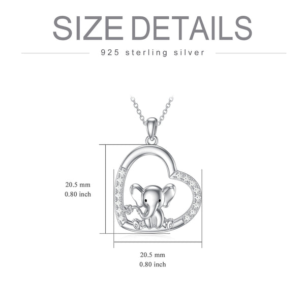 Elephant Necklace - Sterling Silver