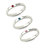 Personalized Birthstone name Ring