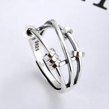 Ladies Transfer Bead Index Ring