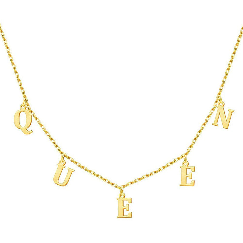 Cross-Border Custom Clavicle Necklace up to  26 Letter Necklace