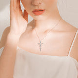 Sterling Silver Cross Jesus Necklace