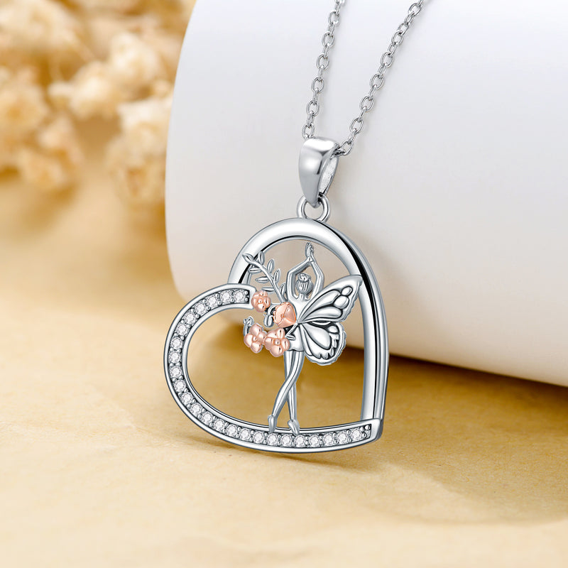 Fairy Butterfly Necklace - Sterling Silver