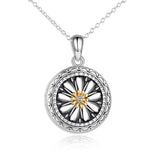 Sterling Silver Daisy Locket Photo Necklace