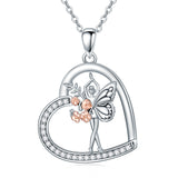 Fairy Butterfly Necklace - Sterling Silver