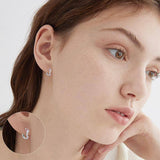 Hypoallergenic Small Snake Hoop Earrings - Sterling Silver