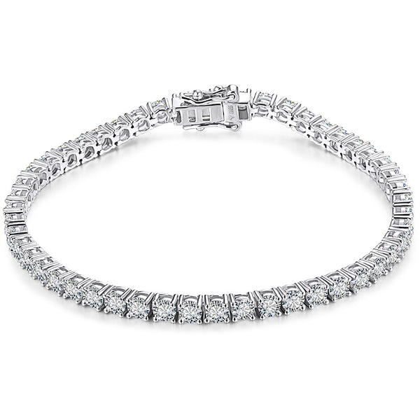 Silver Mosan Diamond Bracelet