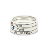 Personalized Birthstone name Ring