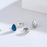 Sterling Silver Teardrop Stud Earrings