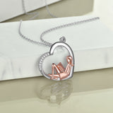 Sterling Silver Congratulatory Graduation Heart Necklace