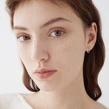 Hypoallergenic Small Snake Hoop Earrings - Sterling Silver