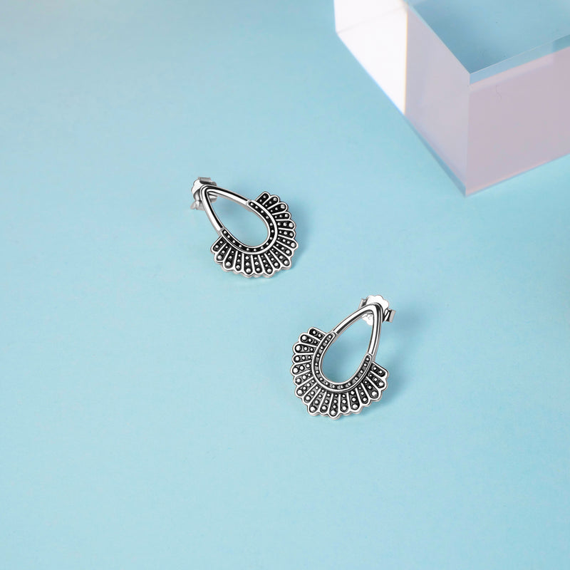 Sterling Silver Drop Stud Earrings