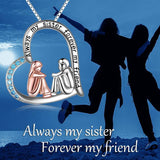 Always My Sister forever My Friend Sterling Silver Necklace