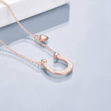 Opal Horseshoe Necklace - Sterling Silver