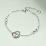 Sterling Silver Sister / Friendship Forever Bracelet with Crystal