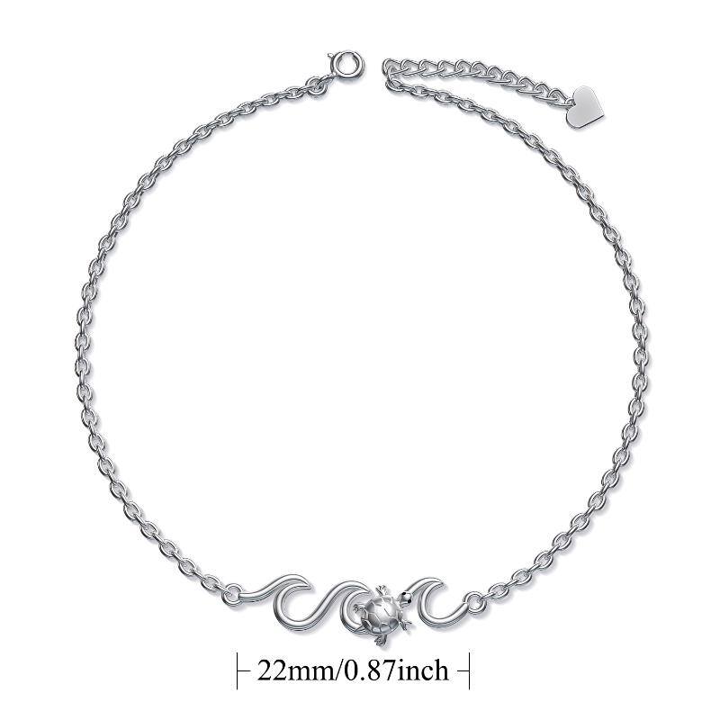 Turtle Wave Ocean Adjustable Anklet