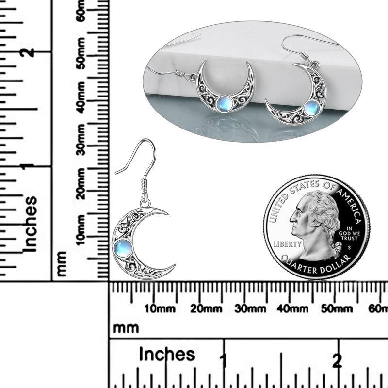 Sterling Silver Crescent Moon Earrings