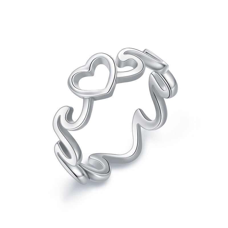 Wave Love Ring - Sterling Silver