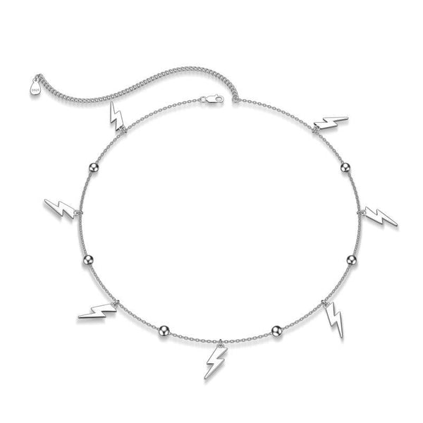 Lightning Bolt Choker - Sterling Silver