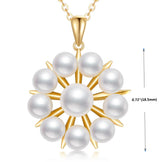 14K Yellow Gold Freshwater Pearl Pendant Necklace