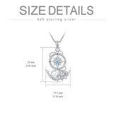 Lotus Anchor Necklace - Sterling Silver