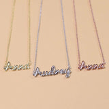 Custom Name Choker Pendant Necklace