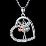 Fairy Butterfly Necklace - Sterling Silver