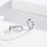 Hypoallergenic Small Snake Hoop Earrings - Sterling Silver