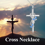 Infinity Cross Butterfly Necklace with Zirconia