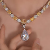 42 Carat Goose Yellow High-end Pendant Necklace