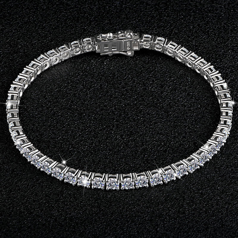 Silver Mosan Diamond Bracelet