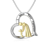 Mother Daughter "I Love You Forever" Necklace - Sterling Silver