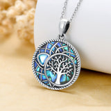 Moonstone Lotus Tree of Life Necklace - Sterling Silver