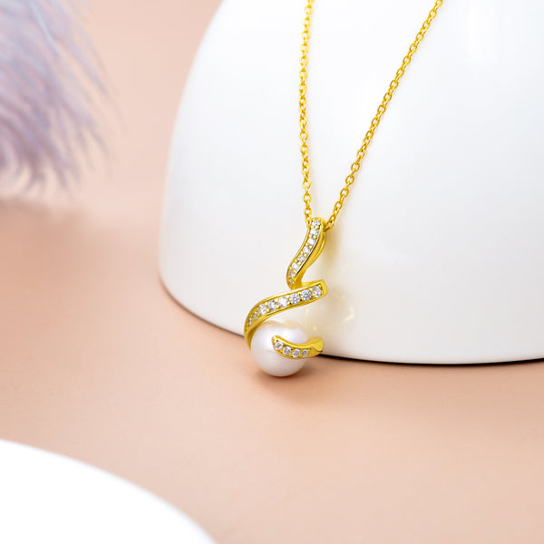 Pearl Pendant Necklace - Sterling Silver