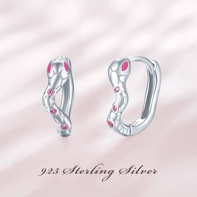 Hypoallergenic Small Snake Hoop Earrings - Sterling Silver