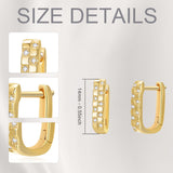 U-shaped Hoop Earrings With Diamonds