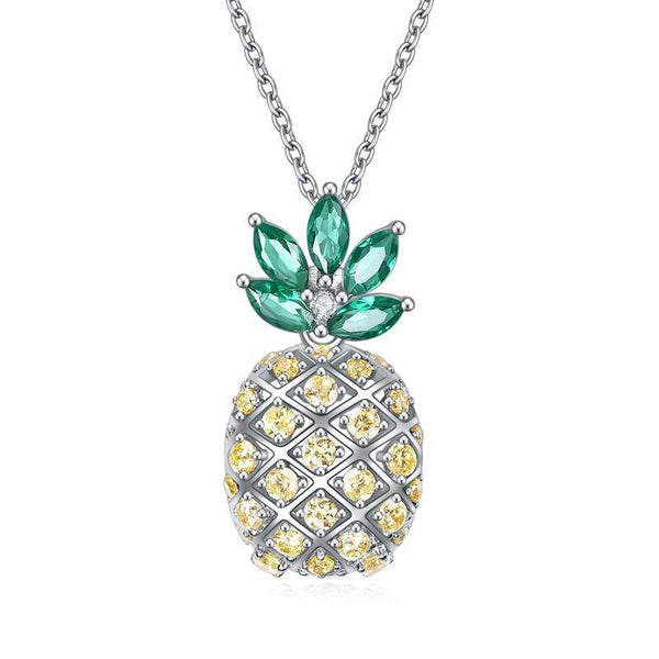 Dainty Sterling Silver Pineapple Pendant Necklace