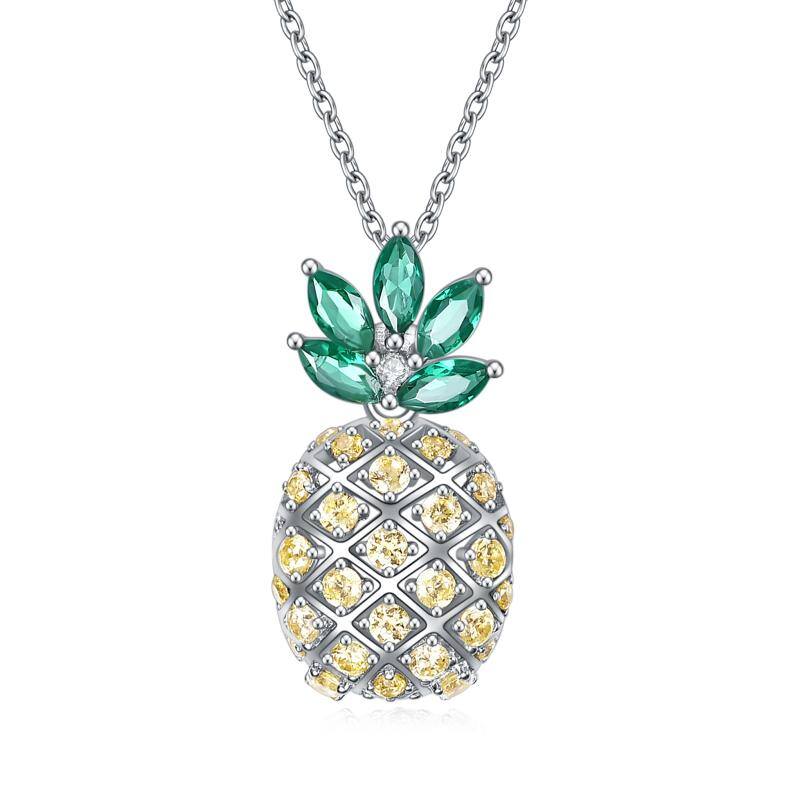 Dainty Sterling Silver Pineapple Pendant Necklace