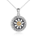 Sterling Silver Daisy Locket Photo Necklace