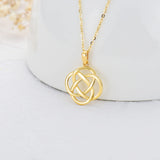 9K Yellow Gold Celtic Knot  Necklace