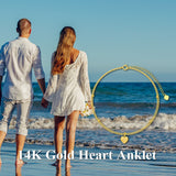 14K Gold Heart Anklet