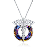 Sterling Silver Stethoscope Heartbeat Nurse Necklace