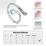 Moonstone Adjustable Ring - Sterling Silver