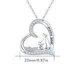 Mama Bear and Baby Necklaces -  Sterling Silver