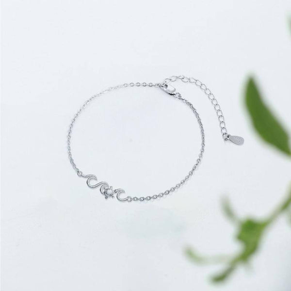 Turtle Wave Ocean Adjustable Anklet