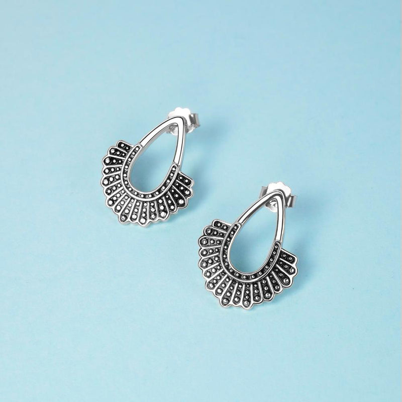 Sterling Silver Drop Stud Earrings