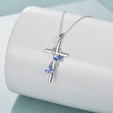 Infinity Cross Butterfly Necklace with Zirconia